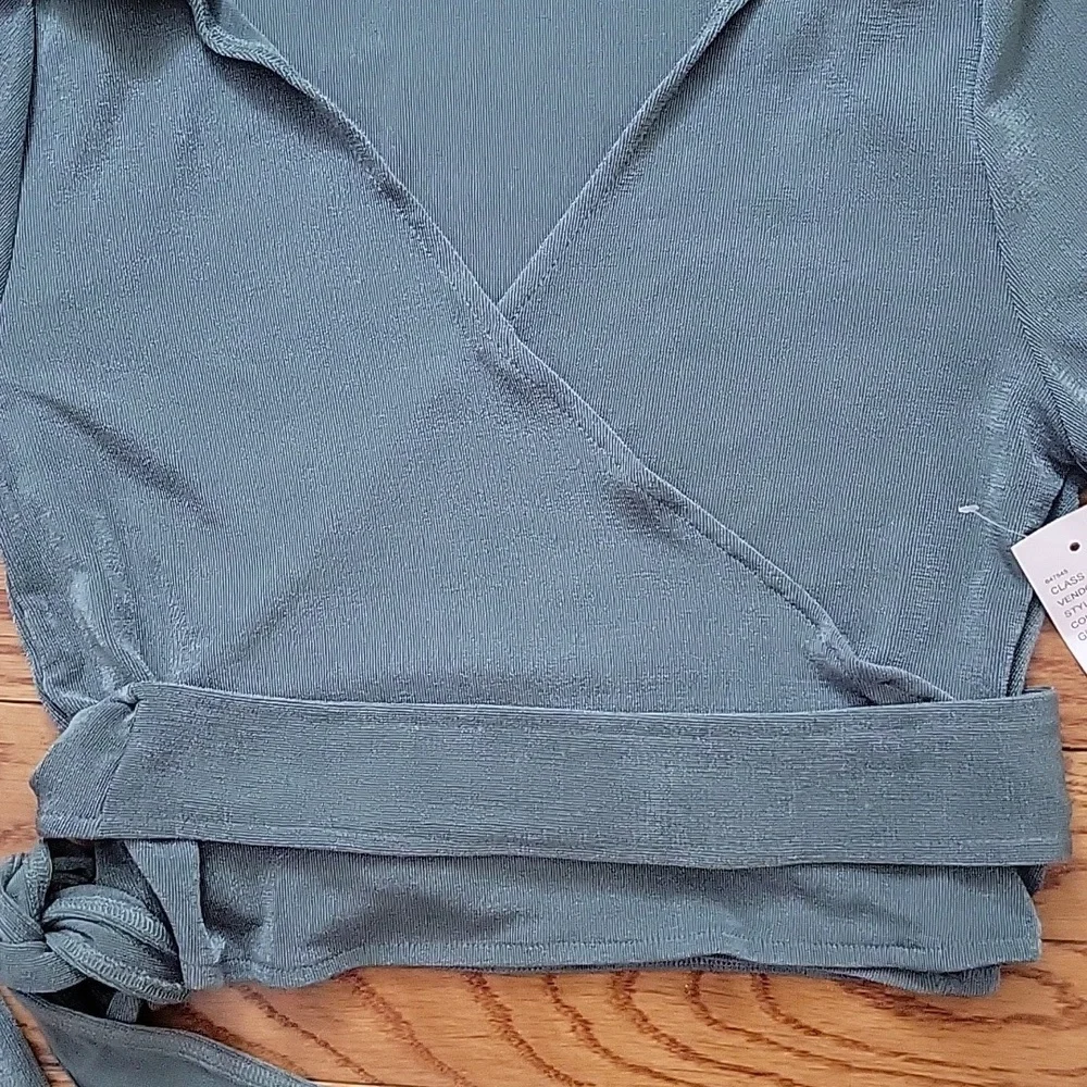 NWT PacSun Teal Wrap Top - Picture 3 of 6